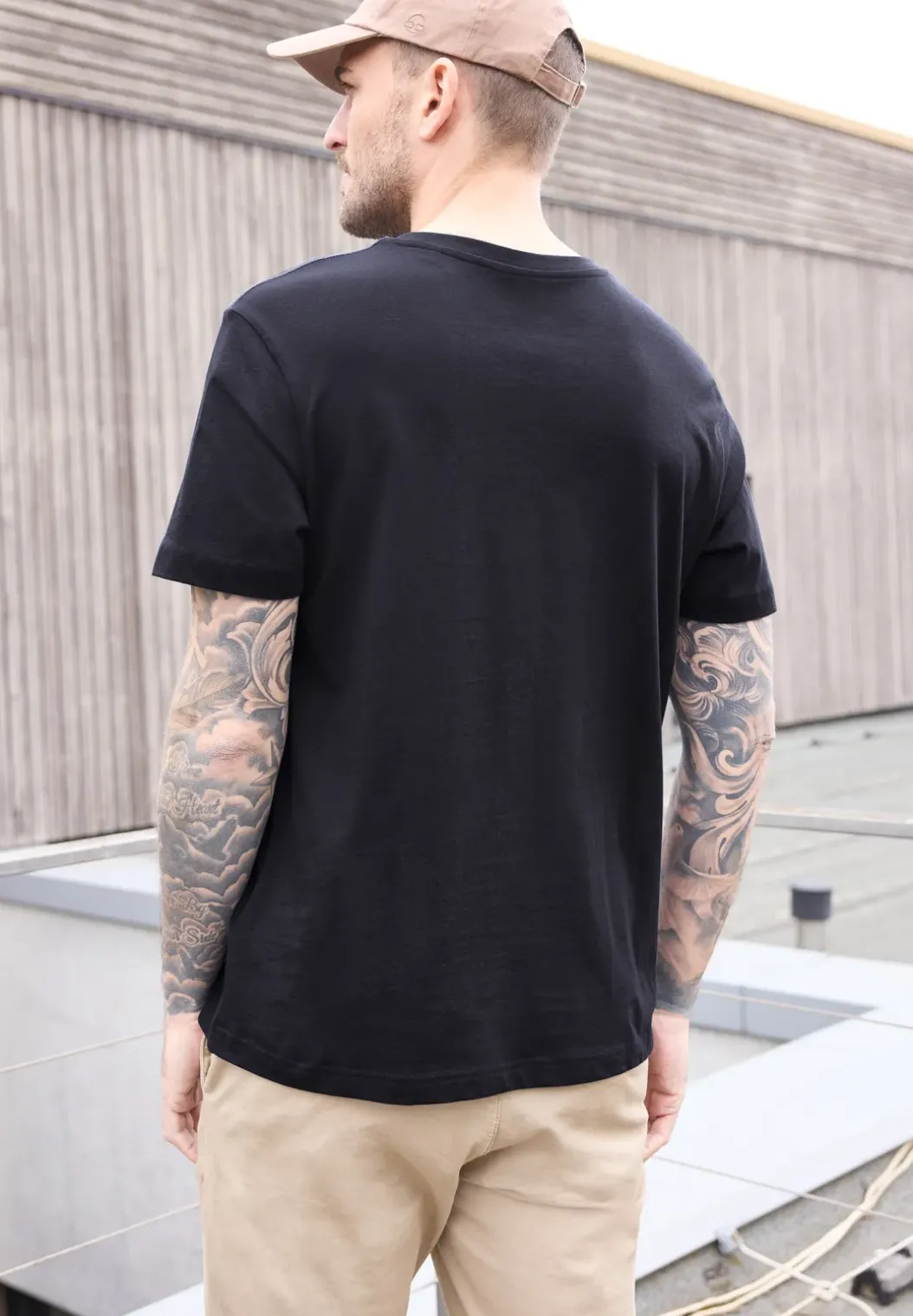 Shirt met ronde hals en frontprint