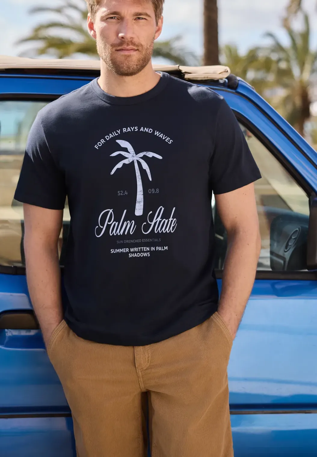 Shirt met ronde hals en frontprint