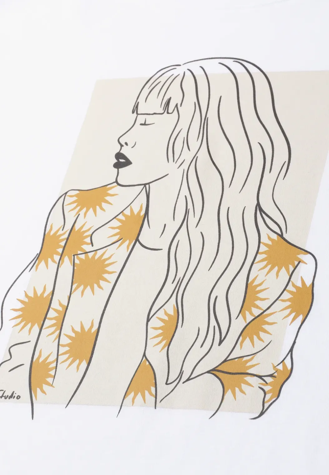Shirt met ronde hals en frontprint