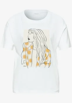 Shirt met ronde hals en frontprint