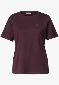 Shirt met ronde hals en geborduurd detail