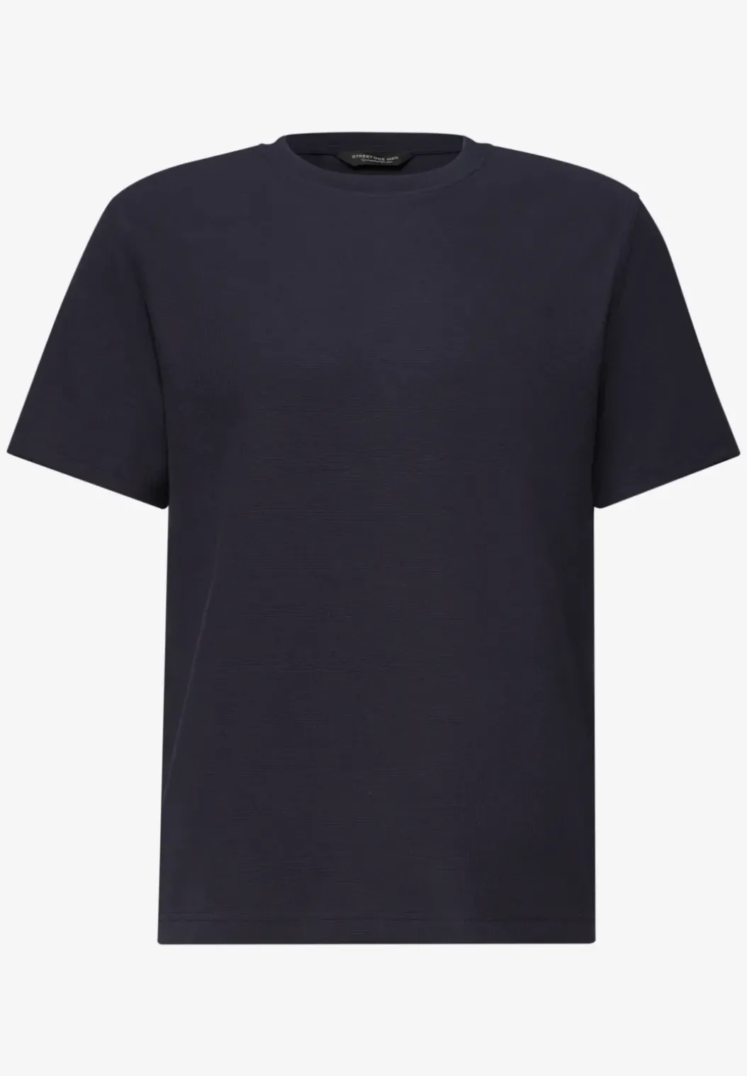Shirt met ronde hals en gebreide textuur