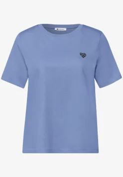 Shirt met ronde hals en hartdetail