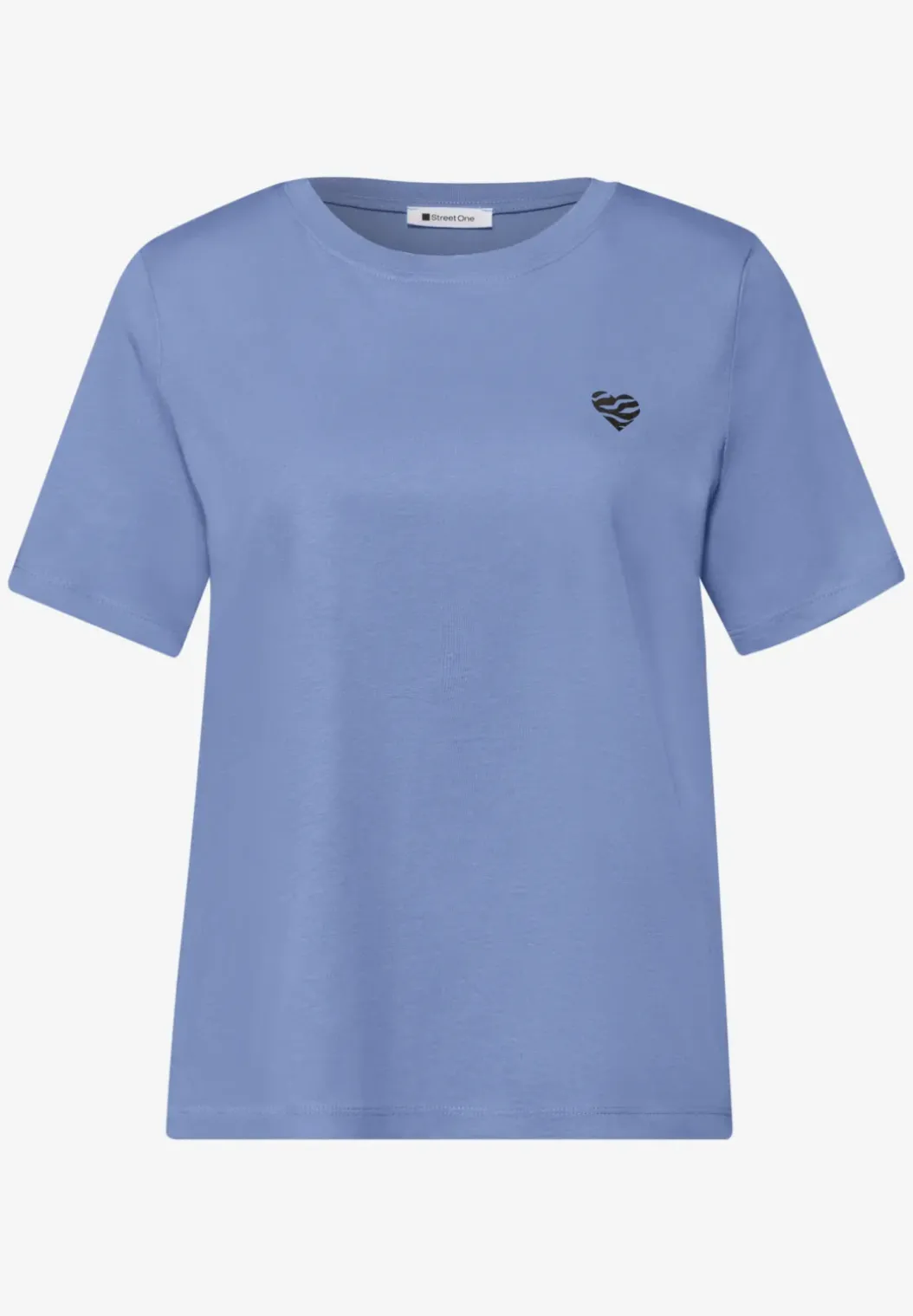 Shirt met ronde hals en hartdetail