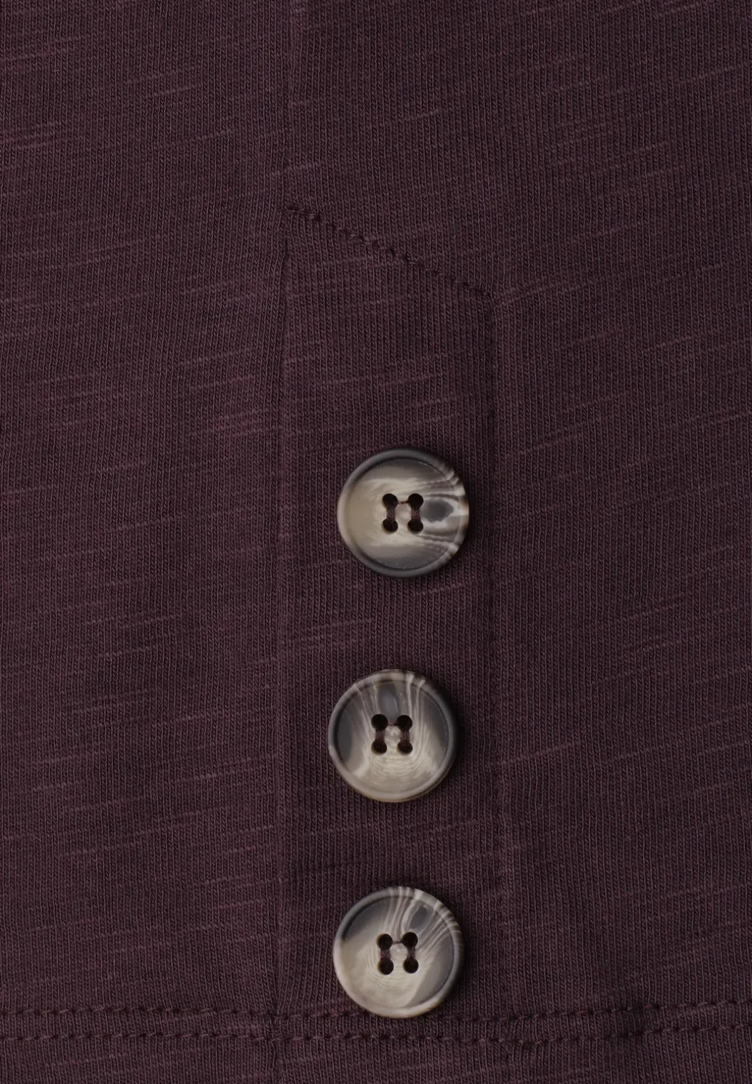 Shirt met ronde hals en knopen