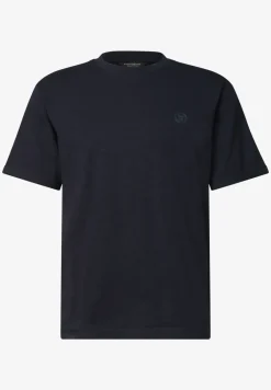 Shirt met ronde hals en omslagdetail