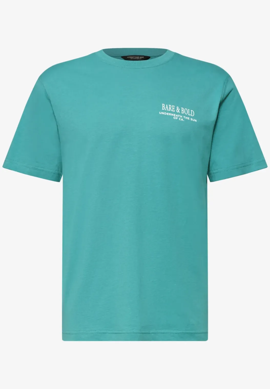 Shirt met ronde hals en opdruk op de rug