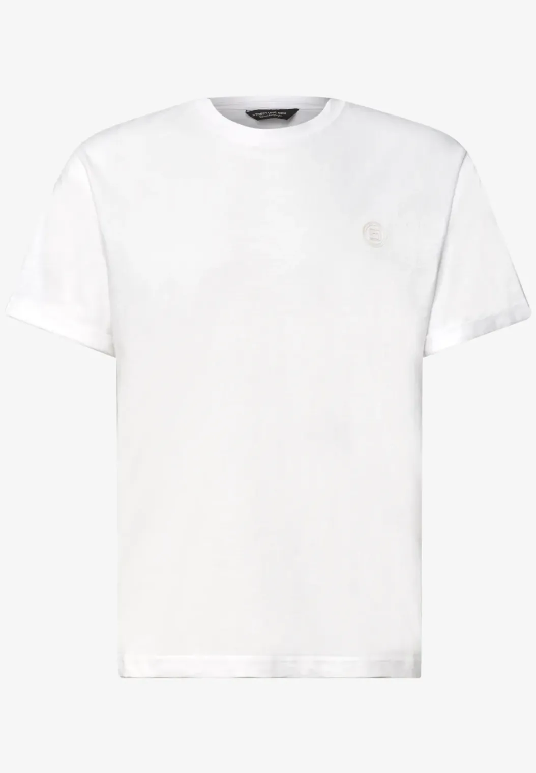 Shirt met ronde hals en omslagdetail