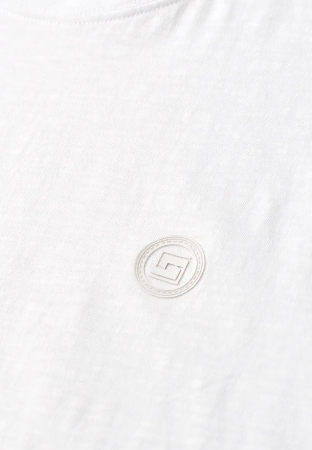 Shirt met ronde hals en omslagdetail