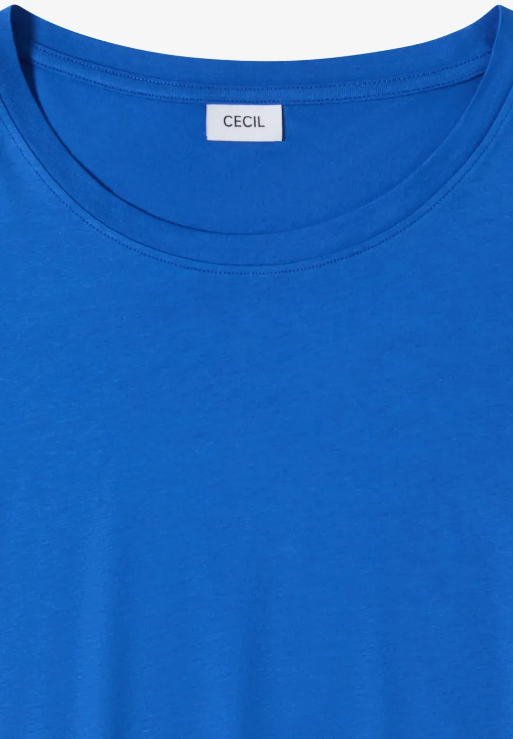 Shirt met ronde hals en omslagdetail