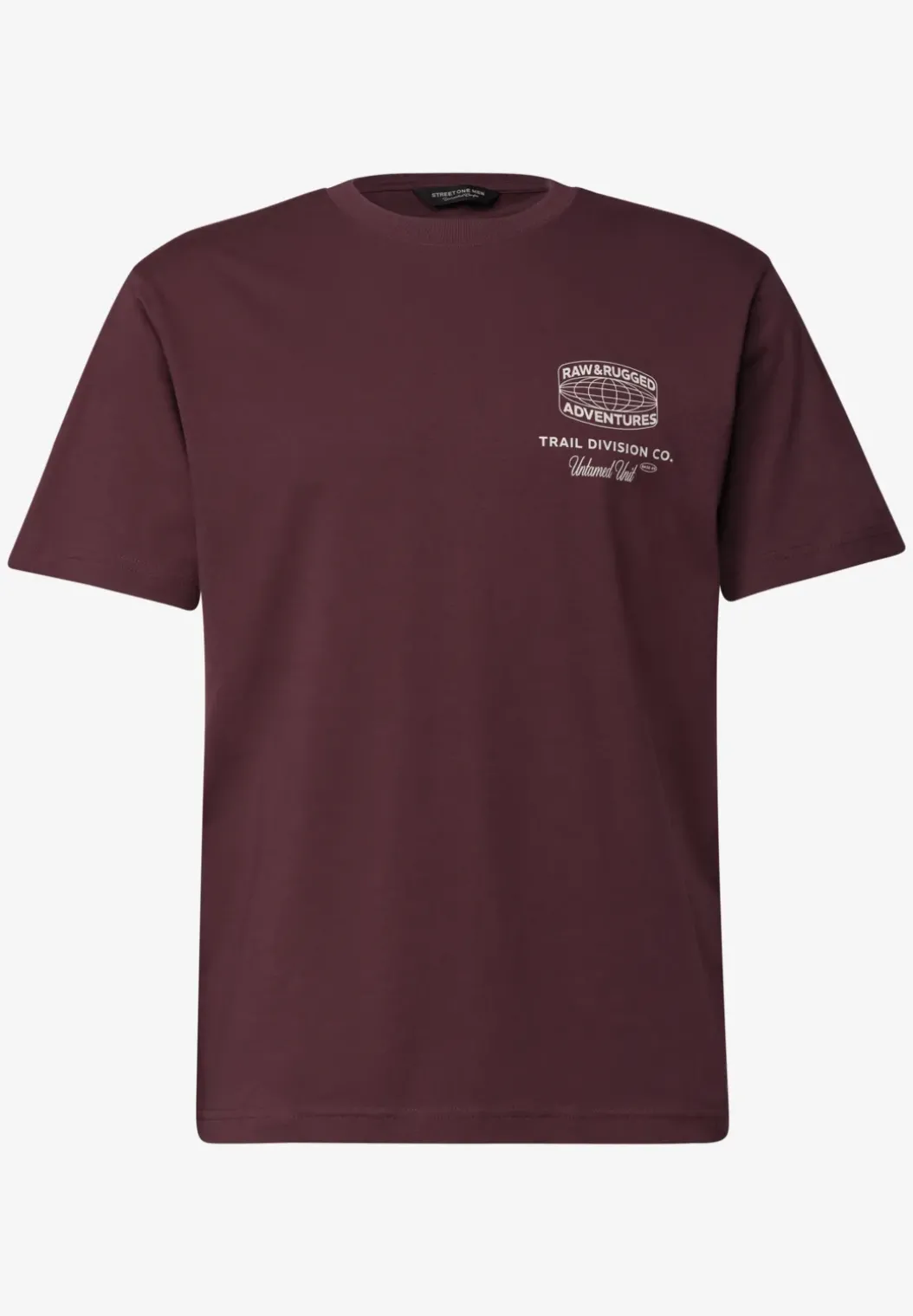 Shirt met ronde hals en opdruk op de rug