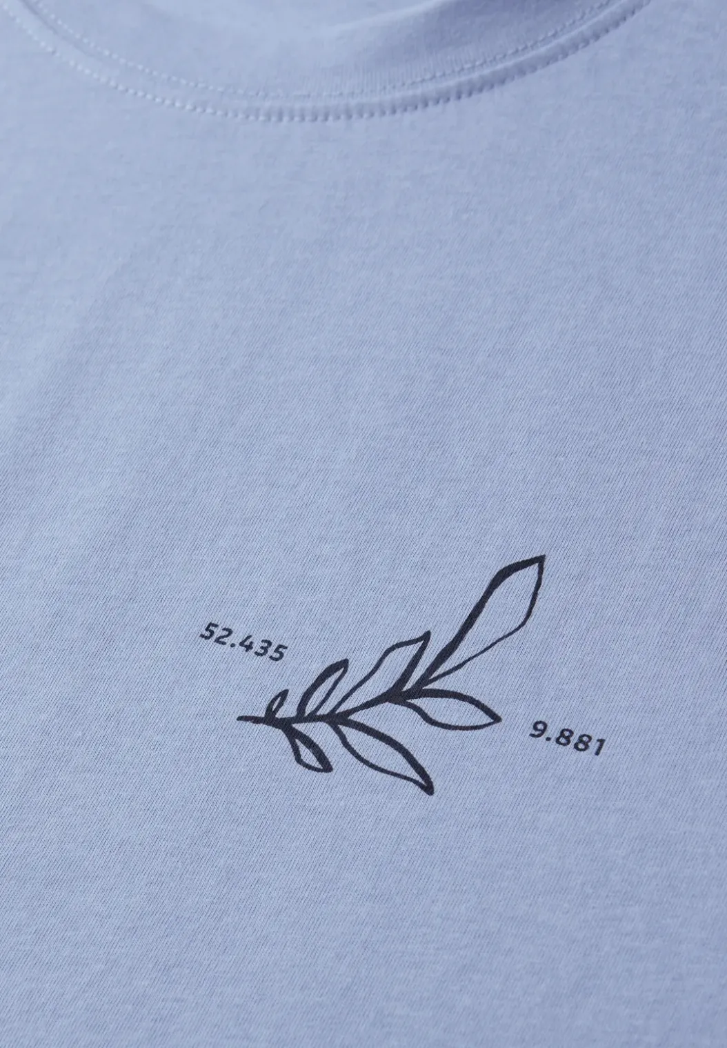 Shirt met ronde hals en opdruk op de rug