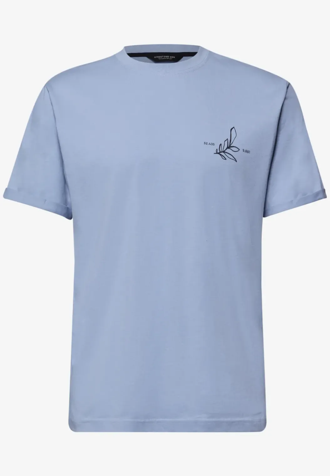 Shirt met ronde hals en opdruk op de rug