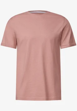 Shirt met ronde hals en omslag