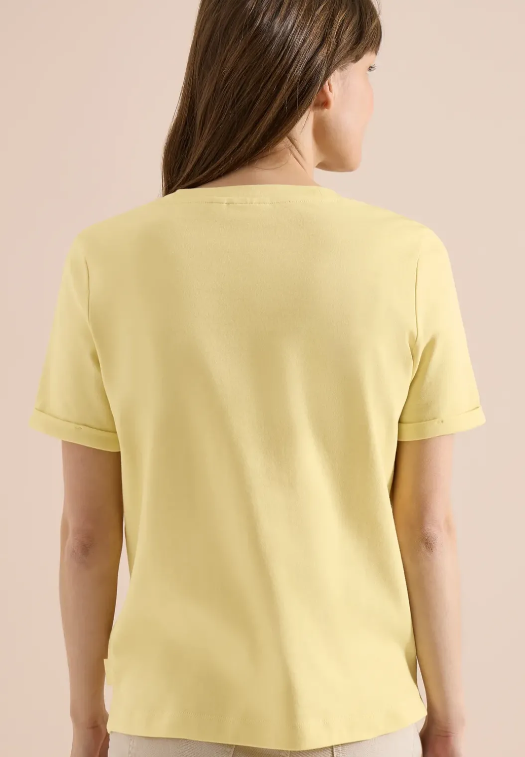 Shirt met ronde hals en printdetail