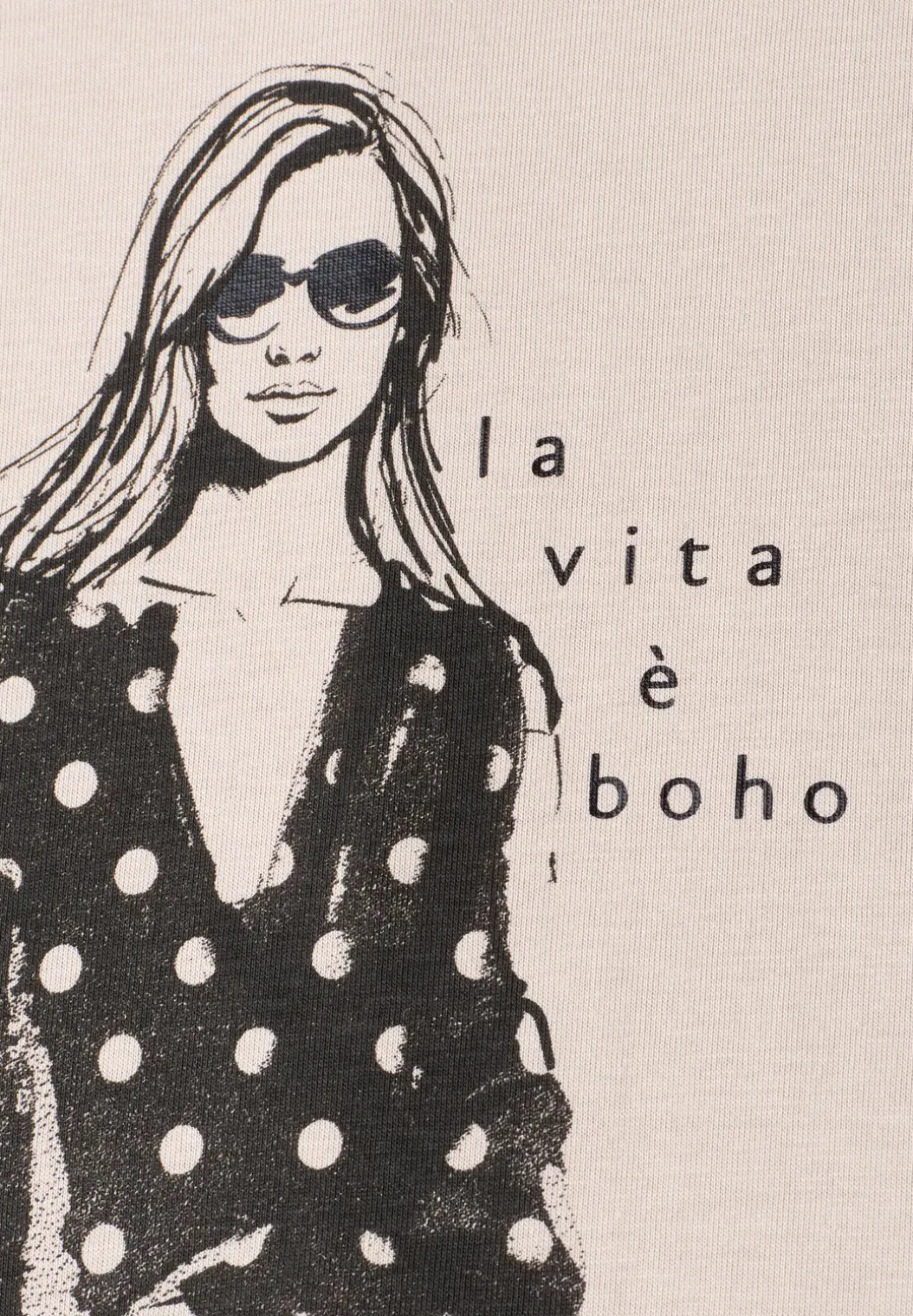 Shirt met ronde hals en print