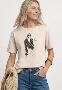 Shirt met ronde hals en print