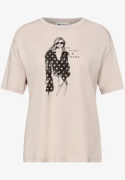 Shirt met ronde hals en print