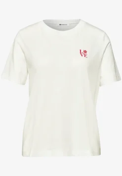 Shirt met ronde hals en printdetail