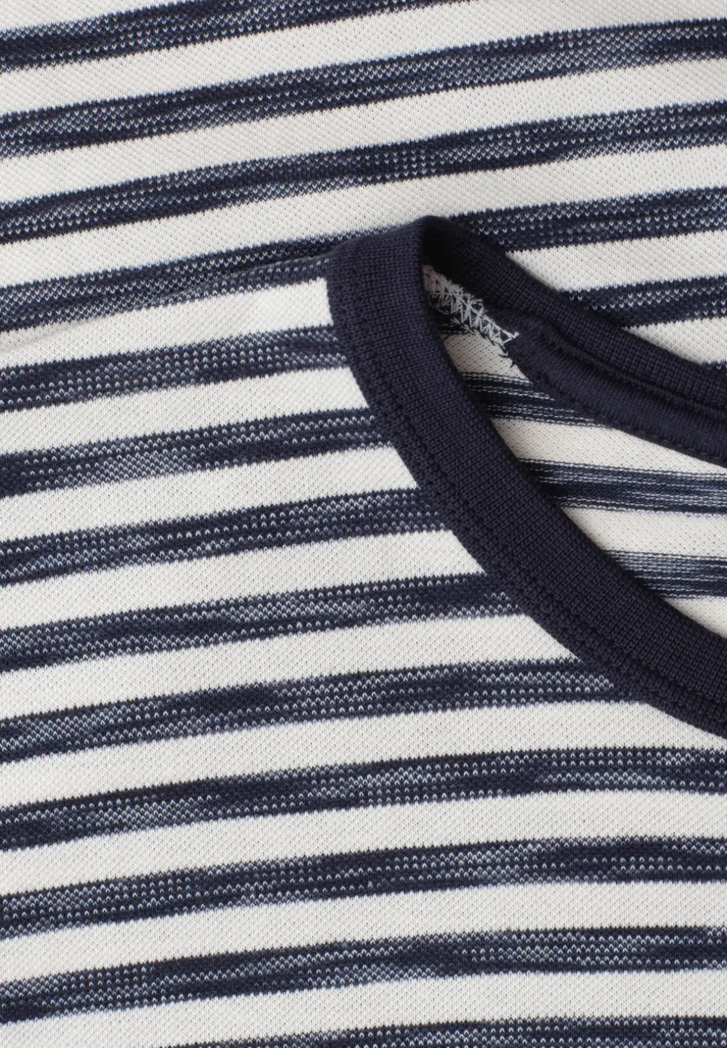 Shirt met ronde hals en piquéstructuur