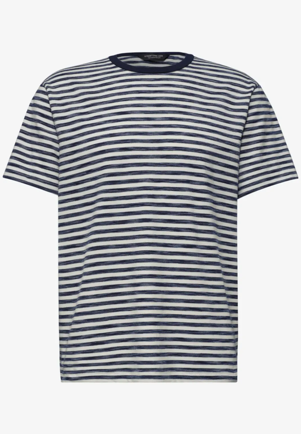 Shirt met ronde hals en piquéstructuur