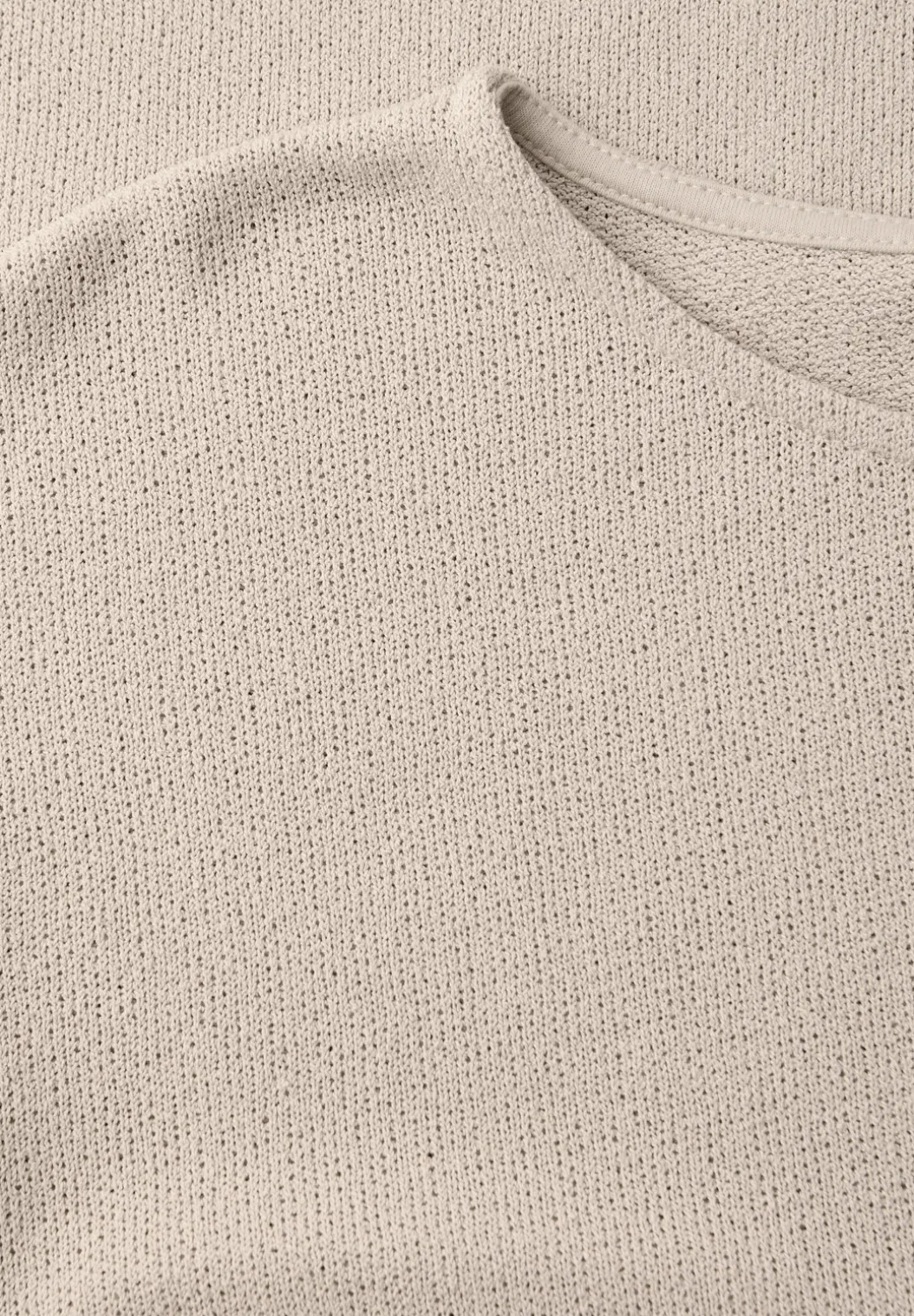 Shirt met ronde hals en rimpels