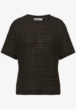 Shirt met ronde hals en structuur