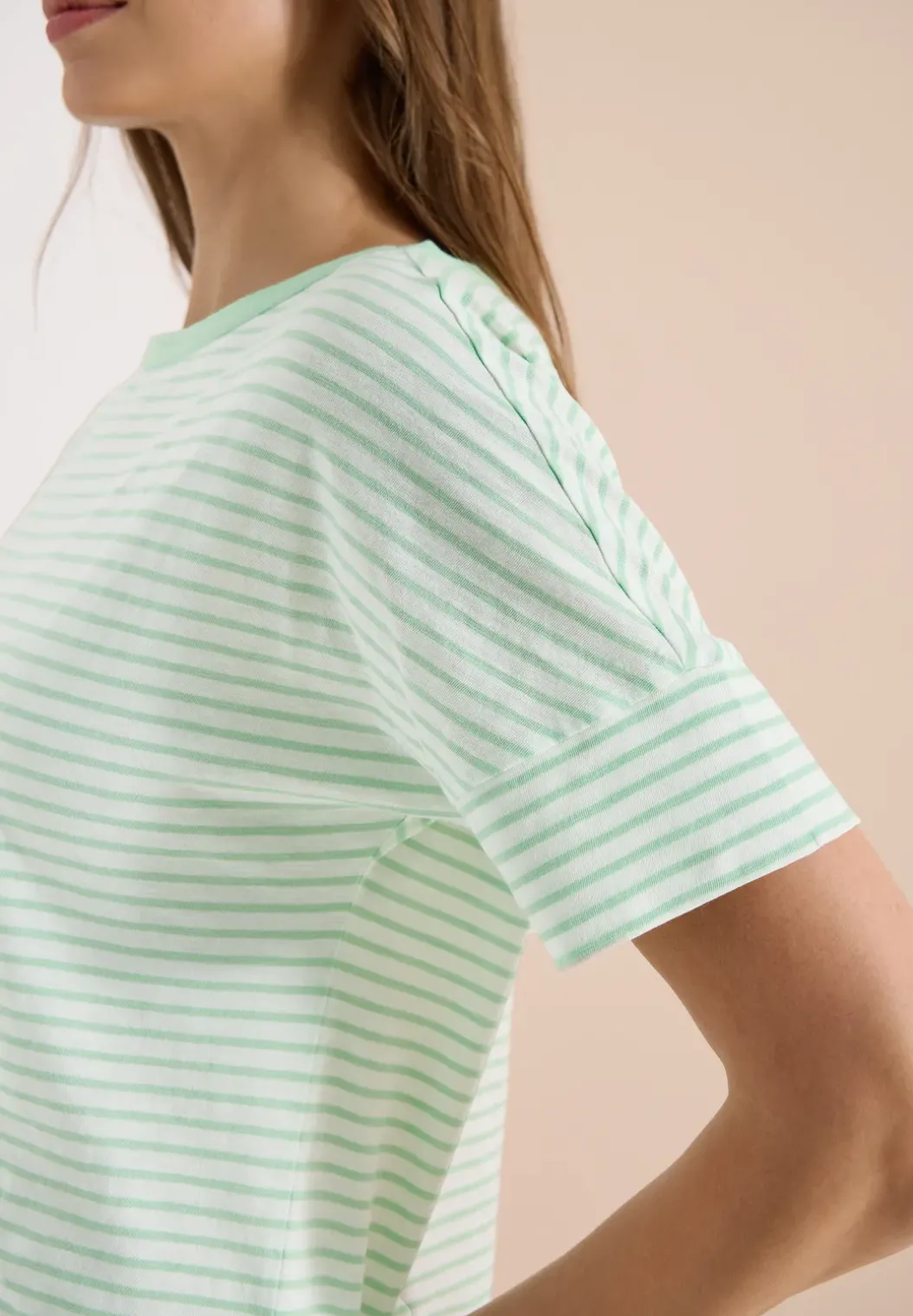 Shirt met ronde hals en strepen