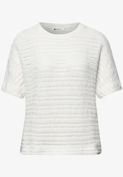 Shirt met ronde hals en structuur