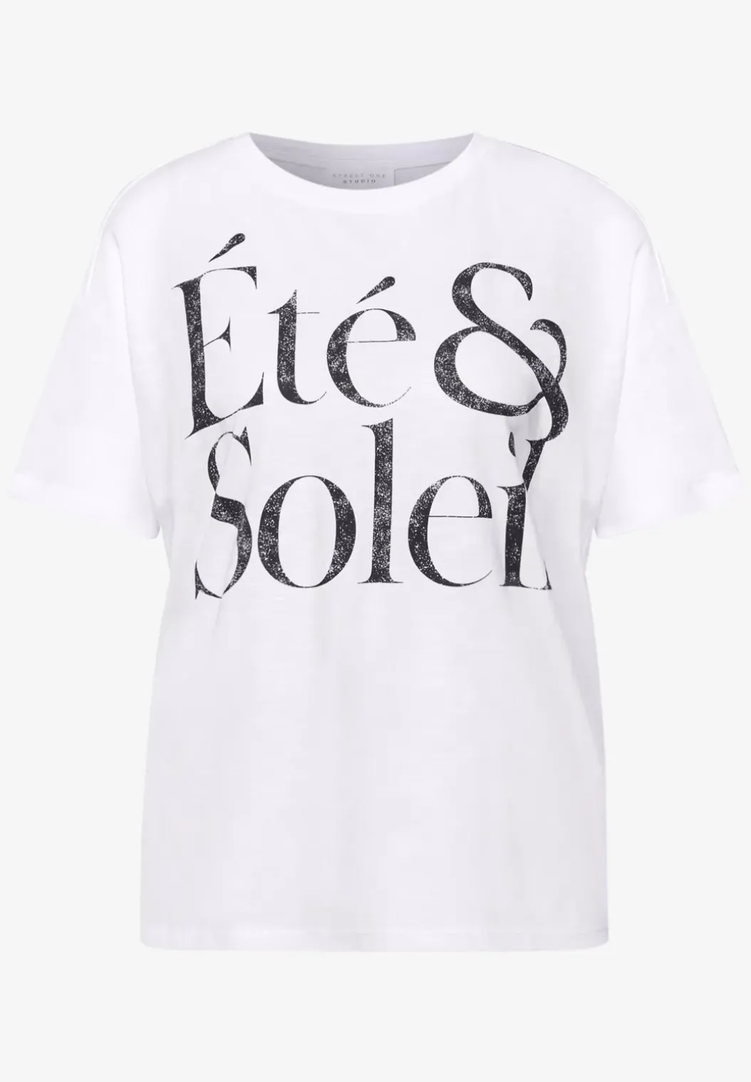 Shirt met ronde hals en tekstopdruk
