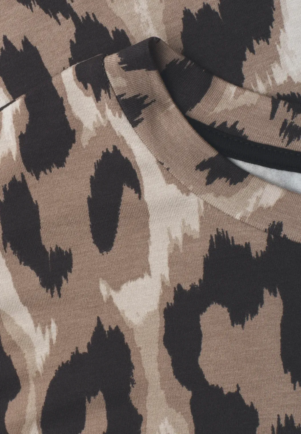 Shirt met ronde hals en trekkoord