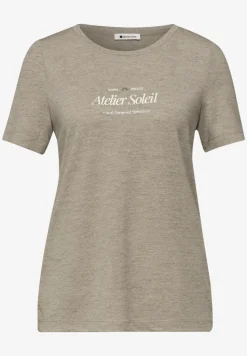 Shirt met ronde hals en tekst