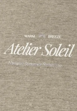 Shirt met ronde hals en tekst
