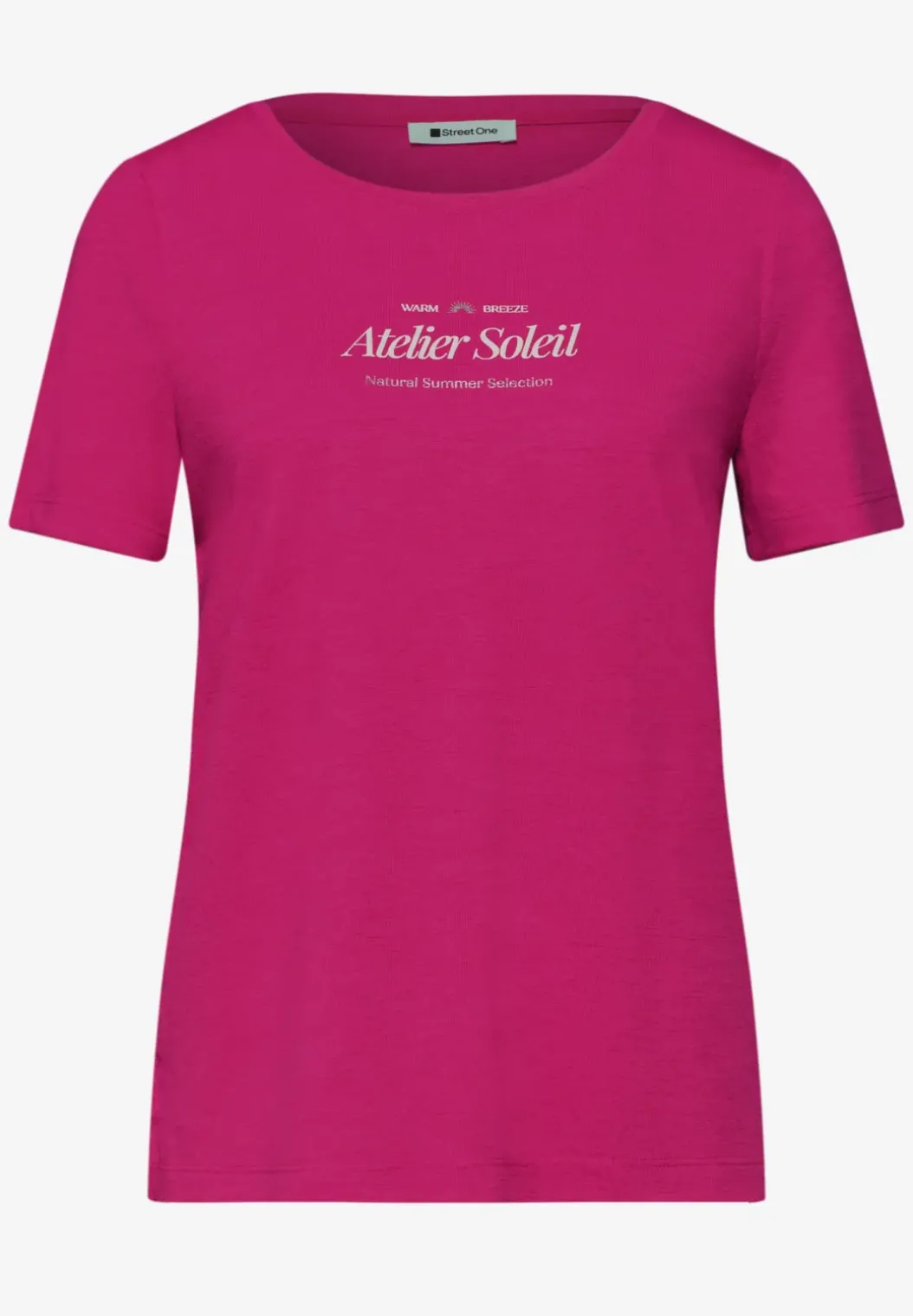Shirt met ronde hals en tekst