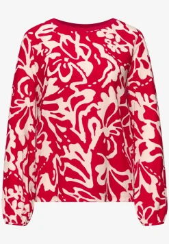 Shirt met ronde hals en volumemouwen