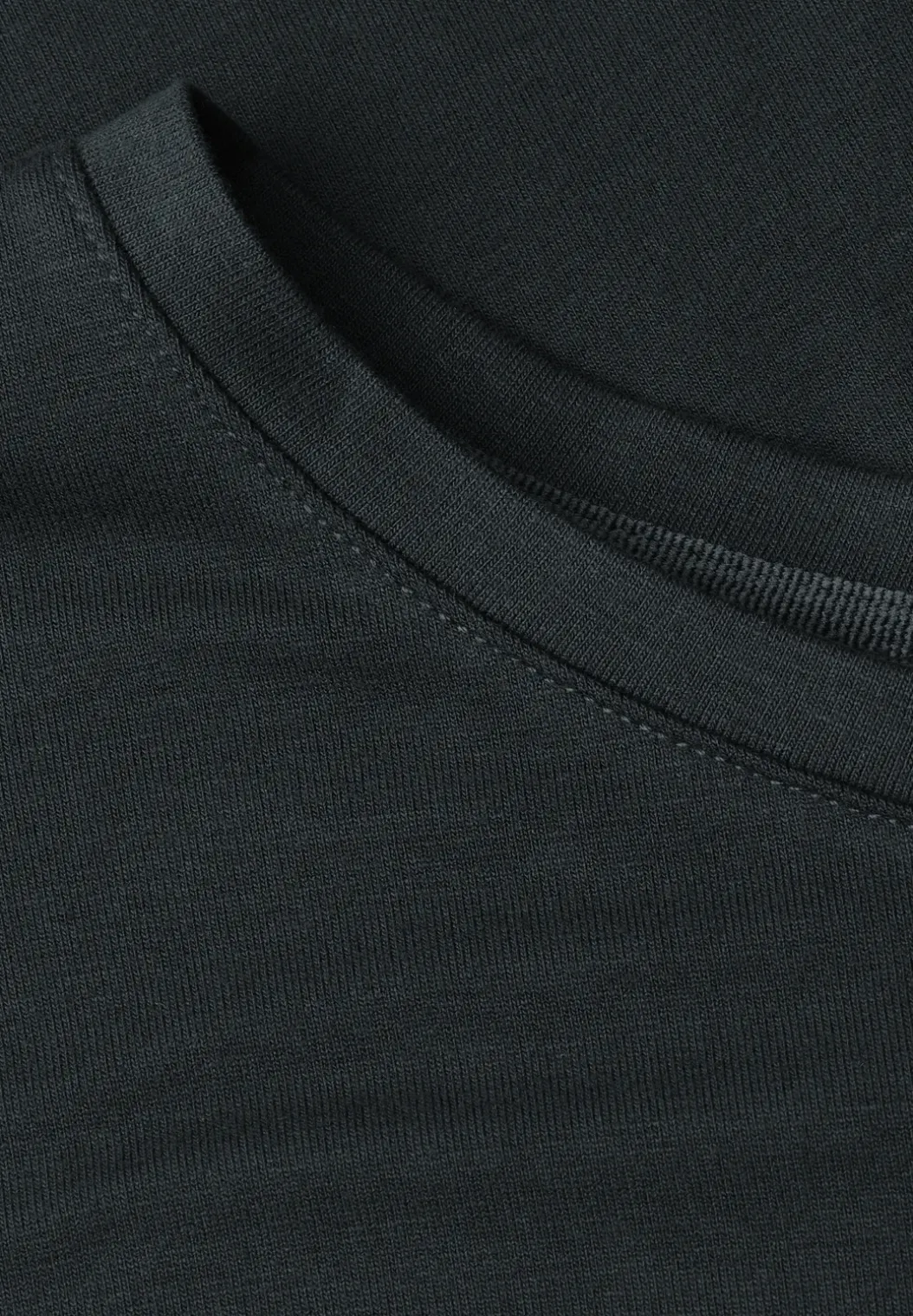 Shirt met ronde hals in effen kleur