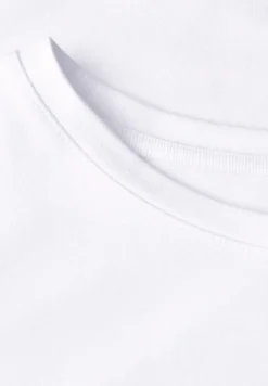 Shirt met ronde hals in effen kleur
