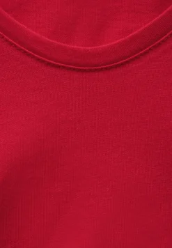 Shirt met ronde V-hals
