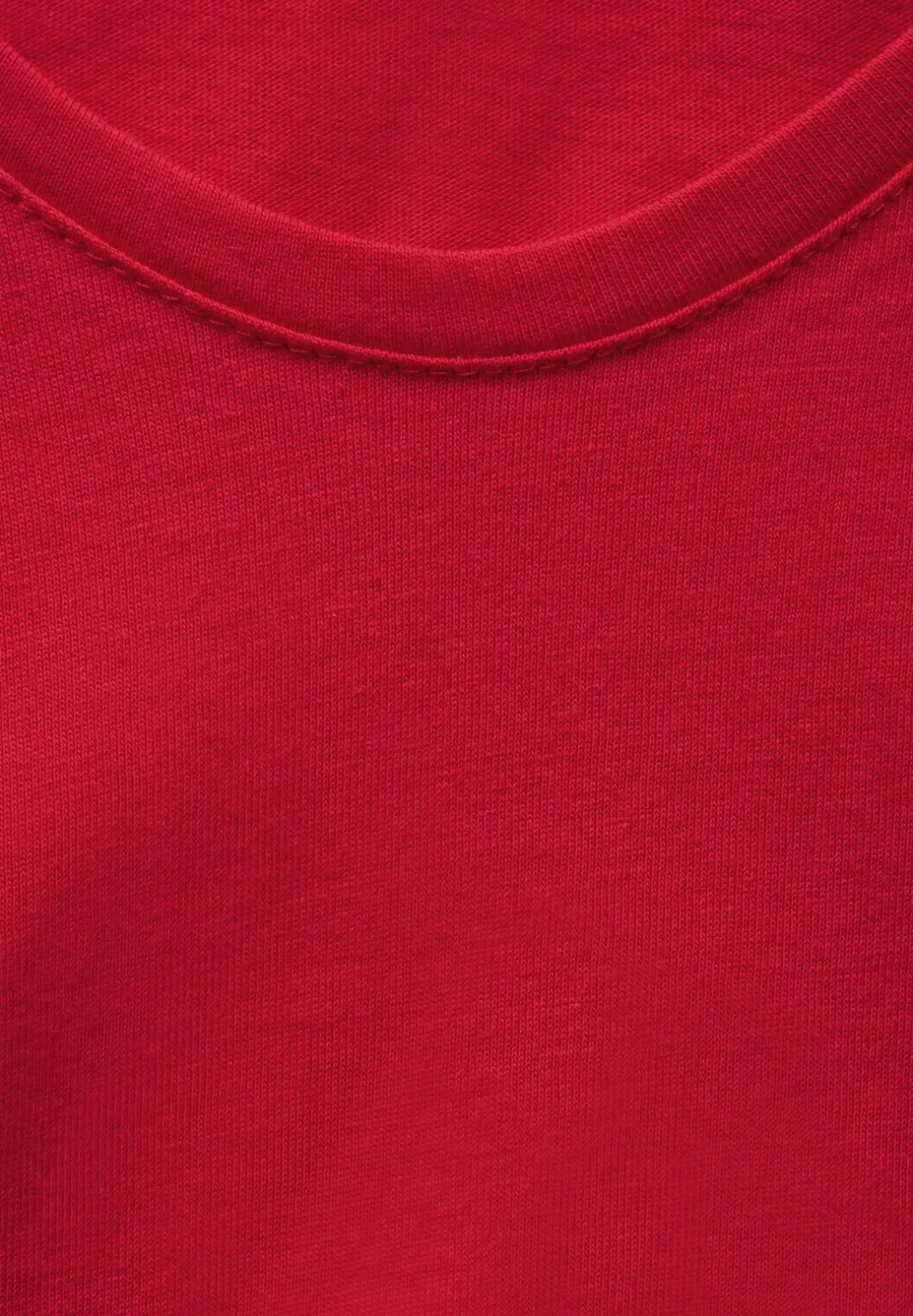 Shirt met ronde V-hals