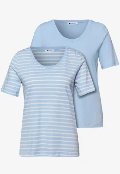 Shirt met ronde V-hals in een pak van 2