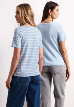 Shirt met ronde V-hals in een pak van 2