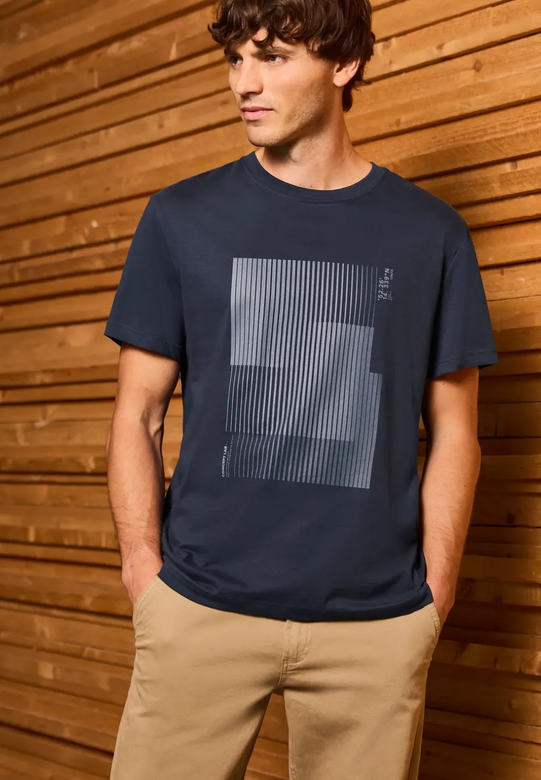 Shirt met streepjesprint