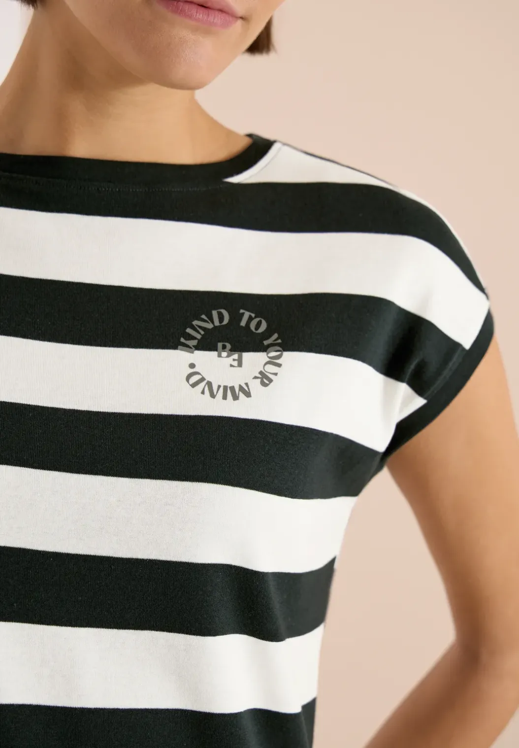 Shirt met strepen en printdetail