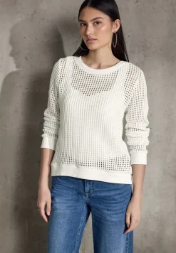 Shirt met structuur en gebreide look