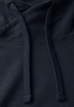 Shirt met structuur en trechtervormige hals