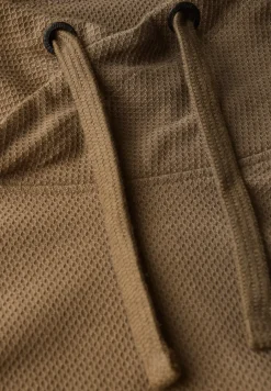 Shirt met structuur en trechtervormige hals