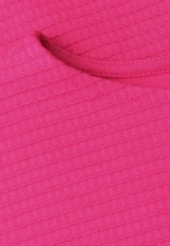 Shirt met structuur in effen kleur