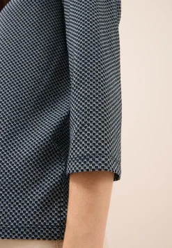 Shirt met structuur in twee kleuren