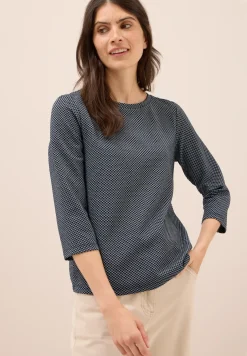 Shirt met structuur in twee kleuren