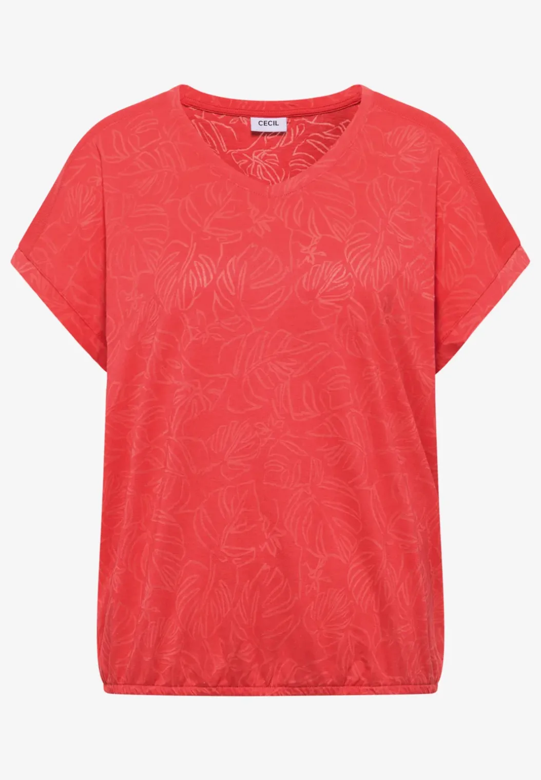 Shirt met ton-sur-ton burn-outpatroon